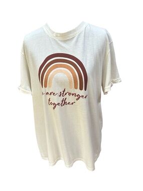 Sweet Soul Clothing Co. T-shirt Earth Tone Rainbow, ‘We Are Stronger Together’ L